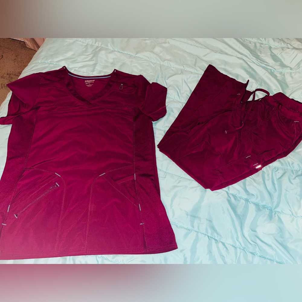 Maroon scrubs set